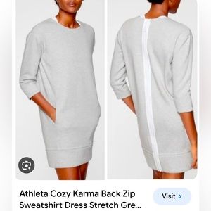 Athleta Cozy Karma sweatshirt dress ~ new